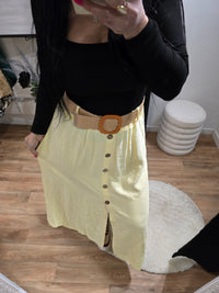 Jupe JADE jaune avec ceinture