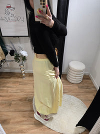 Jupe JADE jaune avec ceinture