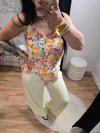 Top FLORA jaune