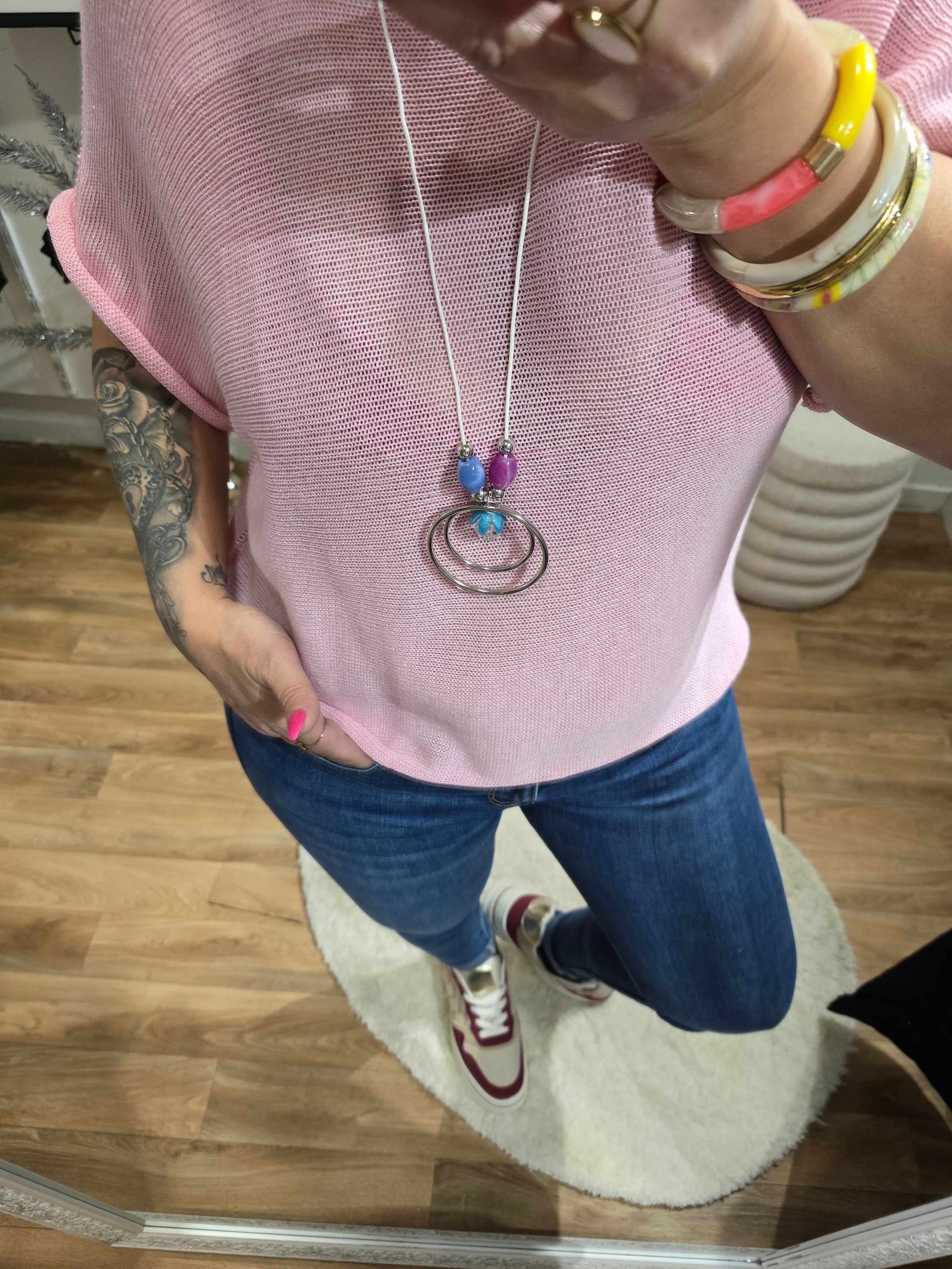 Top MIYA rose + collier