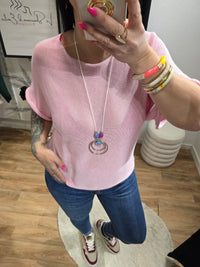 Top MIYA rose + collier