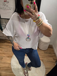 Top MIYA blanc + collier