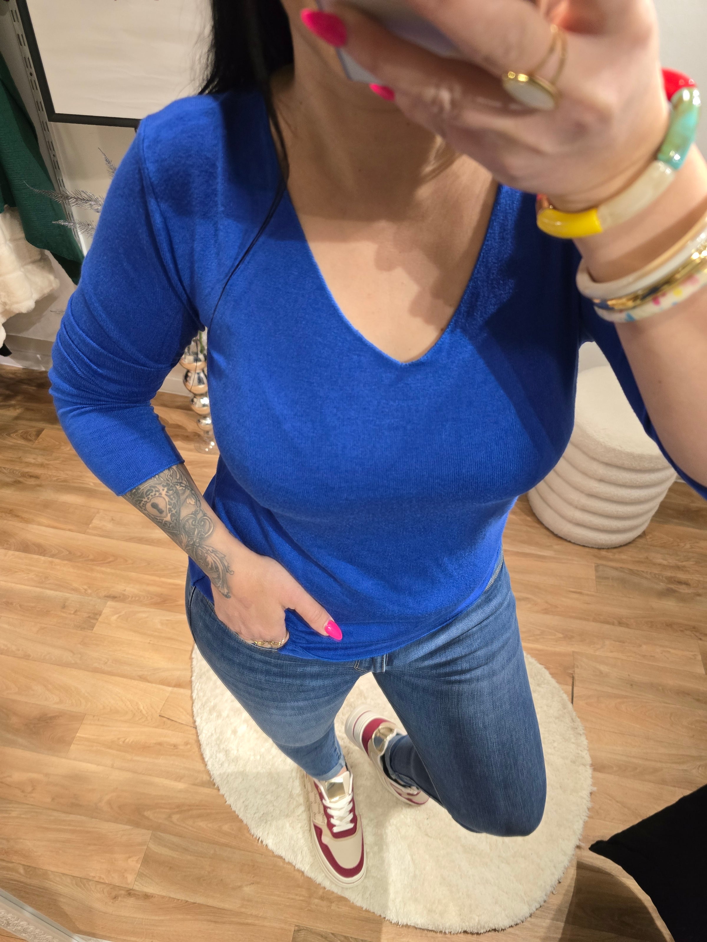 Pull léger PAM bleu roi