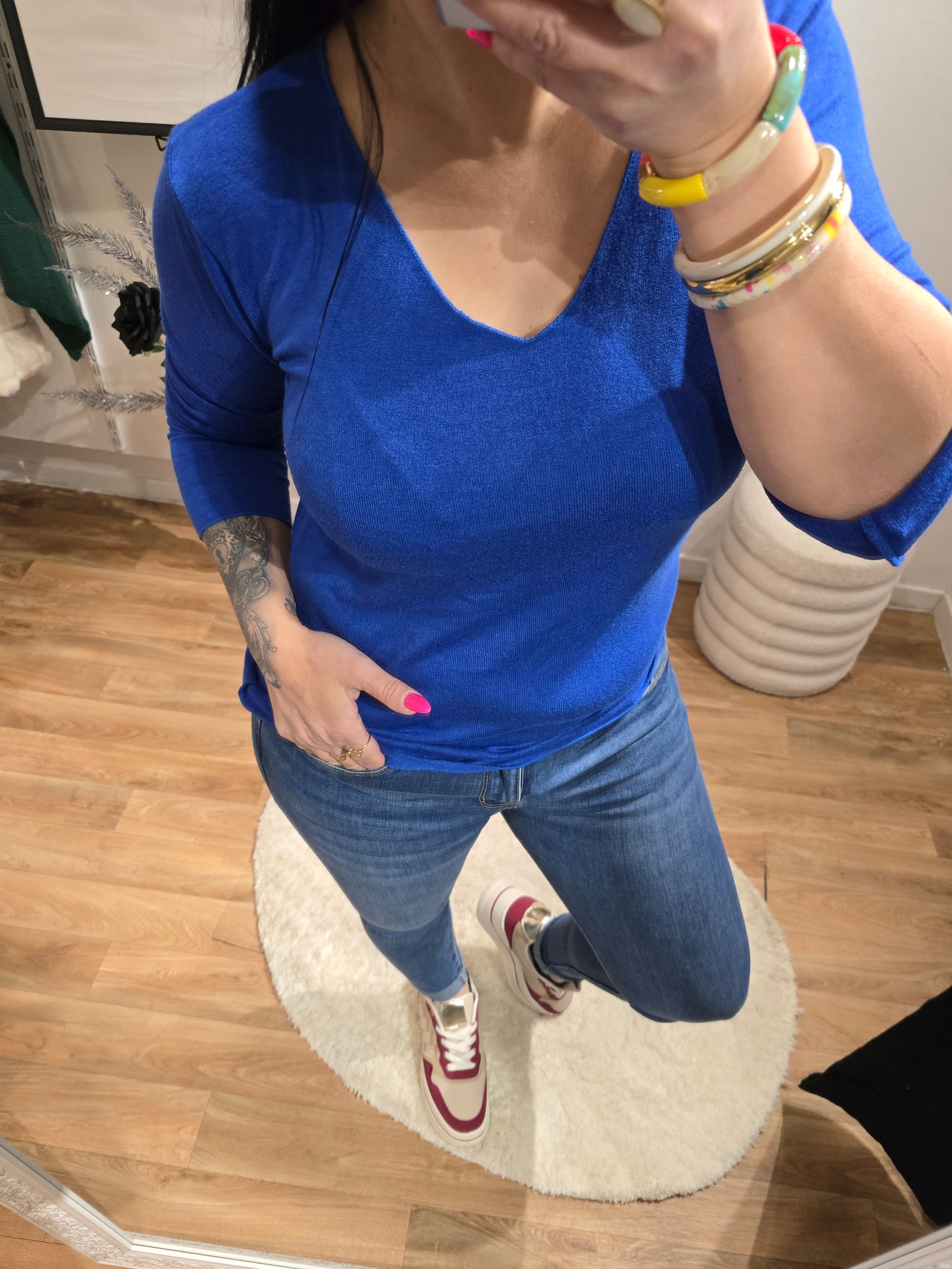 Pull léger PAM bleu roi