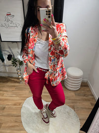 Pantalon FLORA rouge