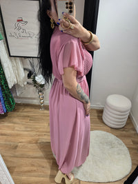 Robe SIANA rose avec ceinture