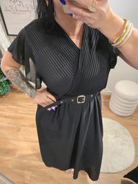 Robe SIANA noir avec ceinture