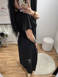 Robe SIANA noir avec ceinture