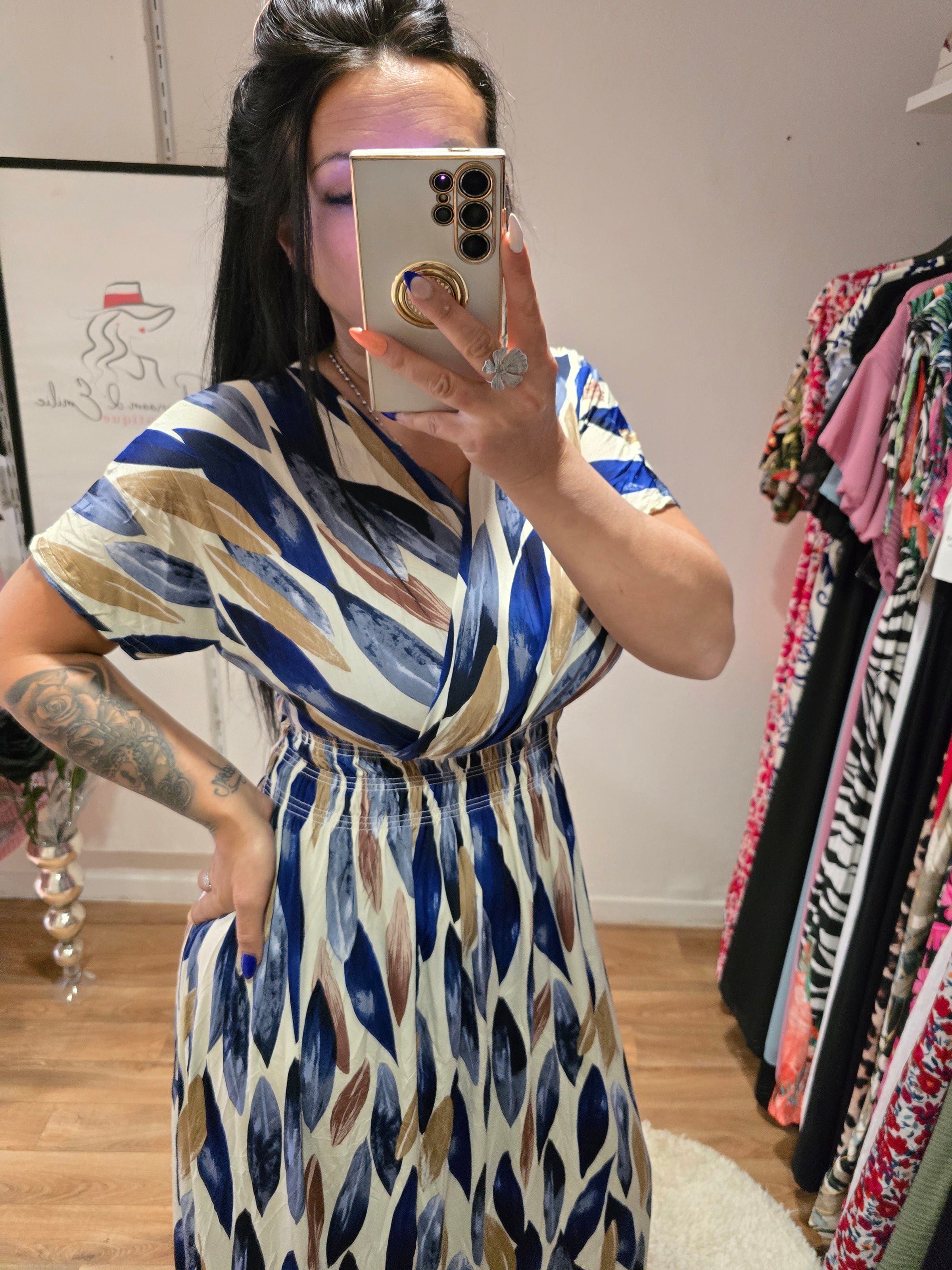 Robe taille magique ALBANE bleu