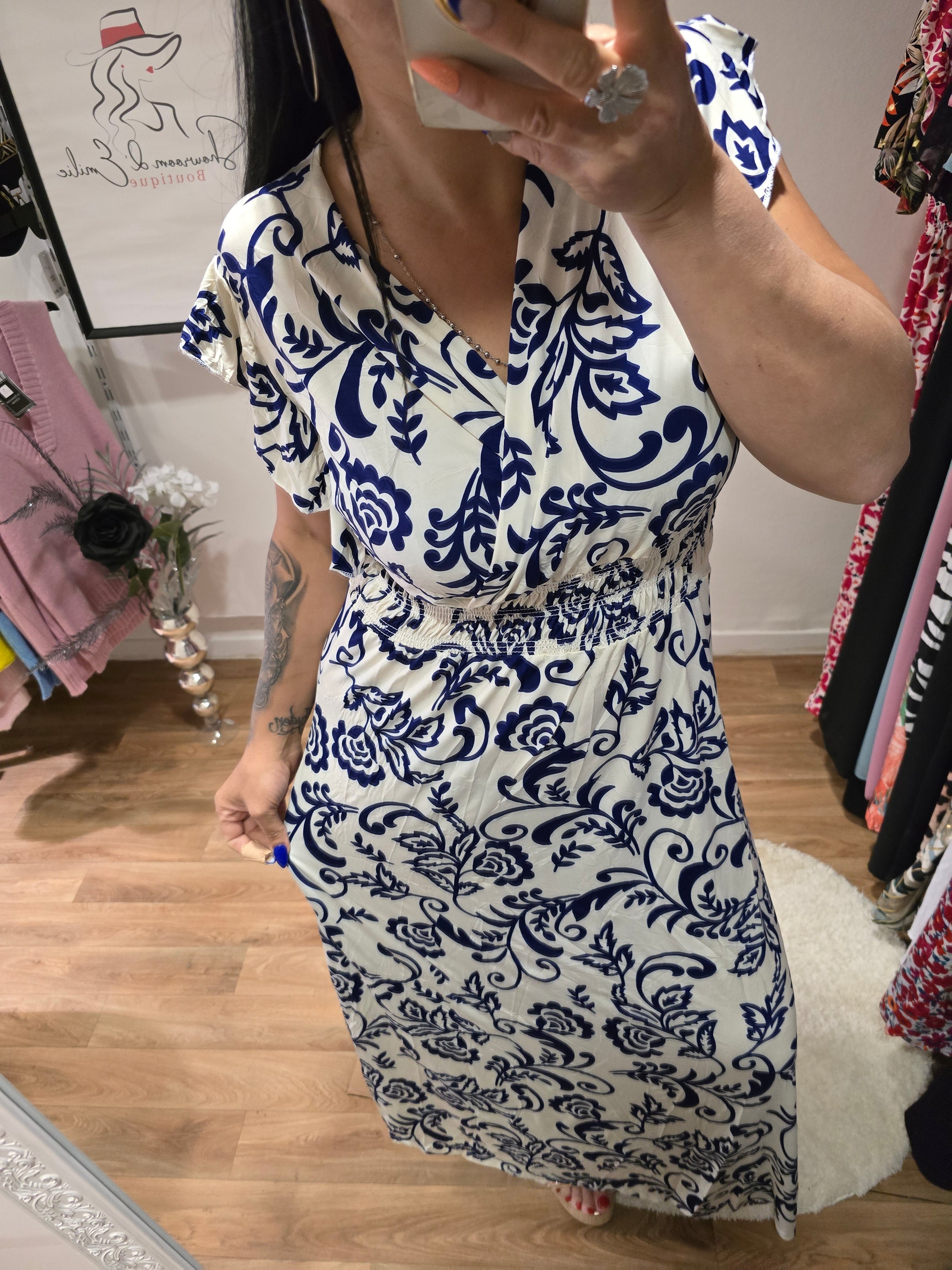 Robe taille magique CARYS bleu