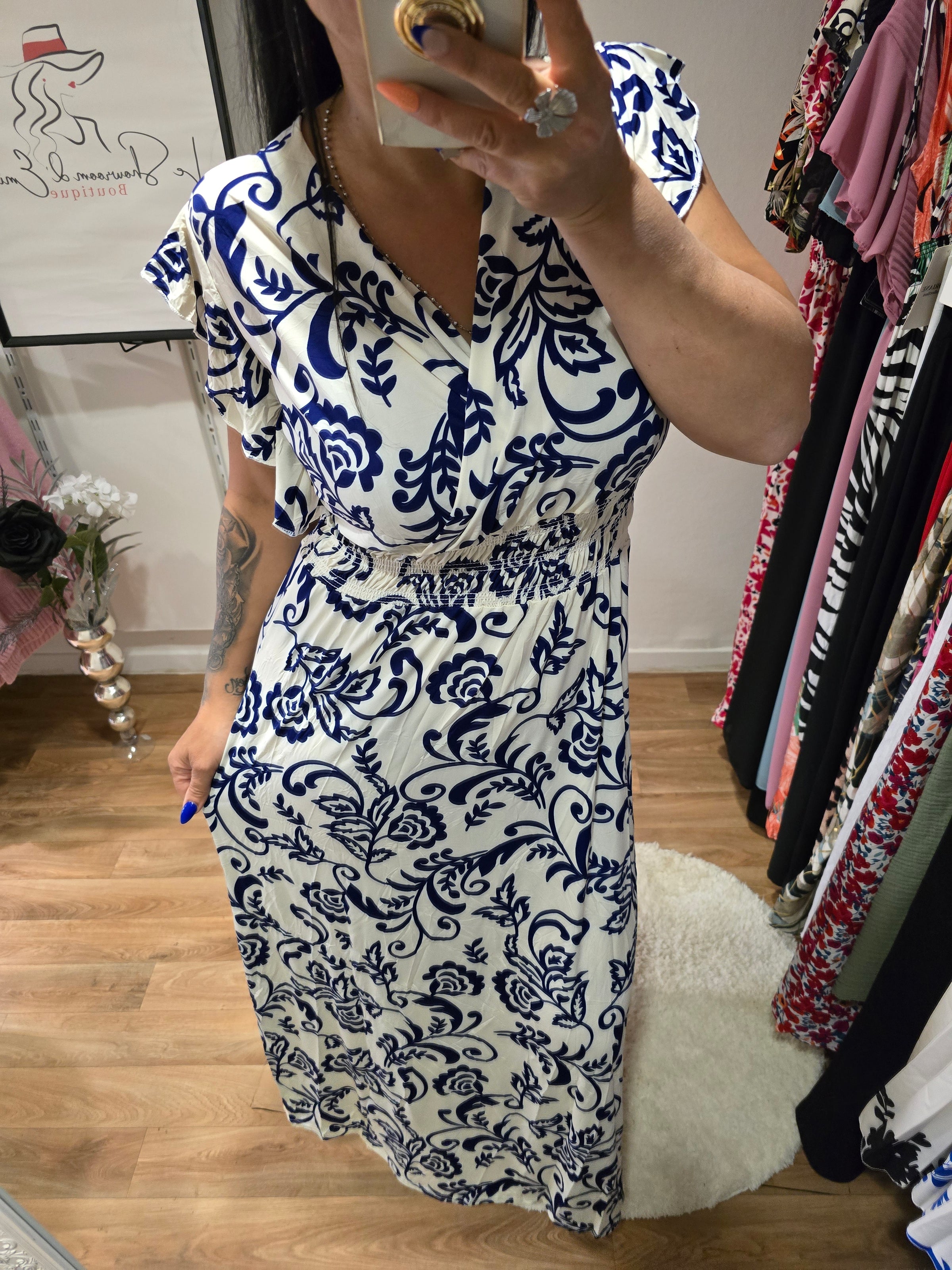 Robe taille magique CARYS bleu