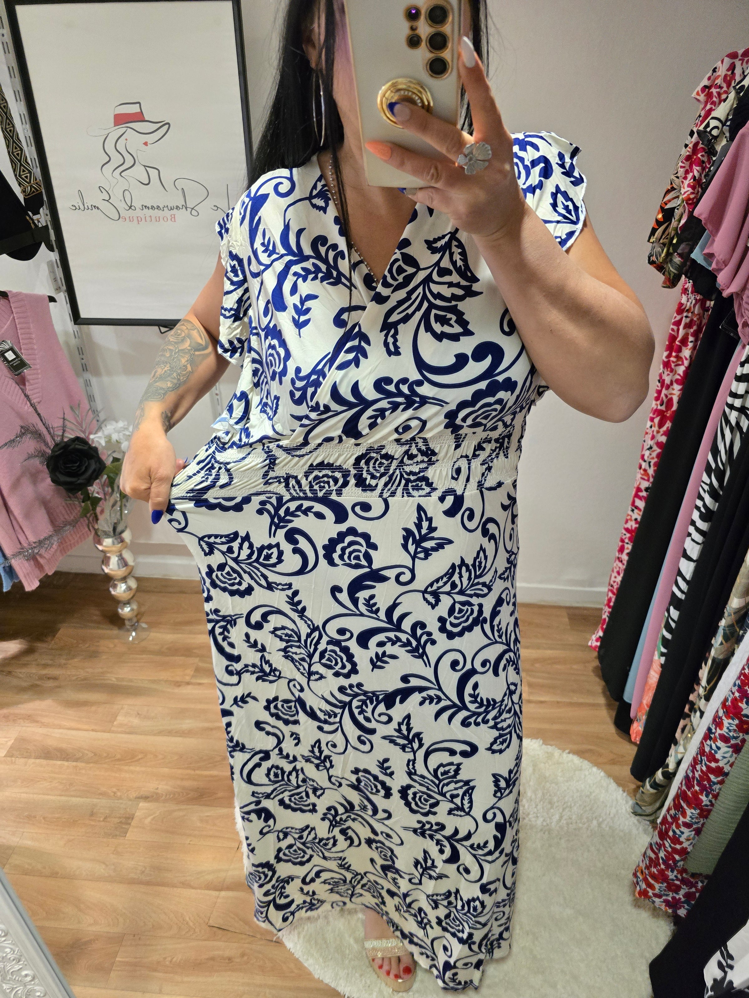 Robe taille magique CARYS bleu
