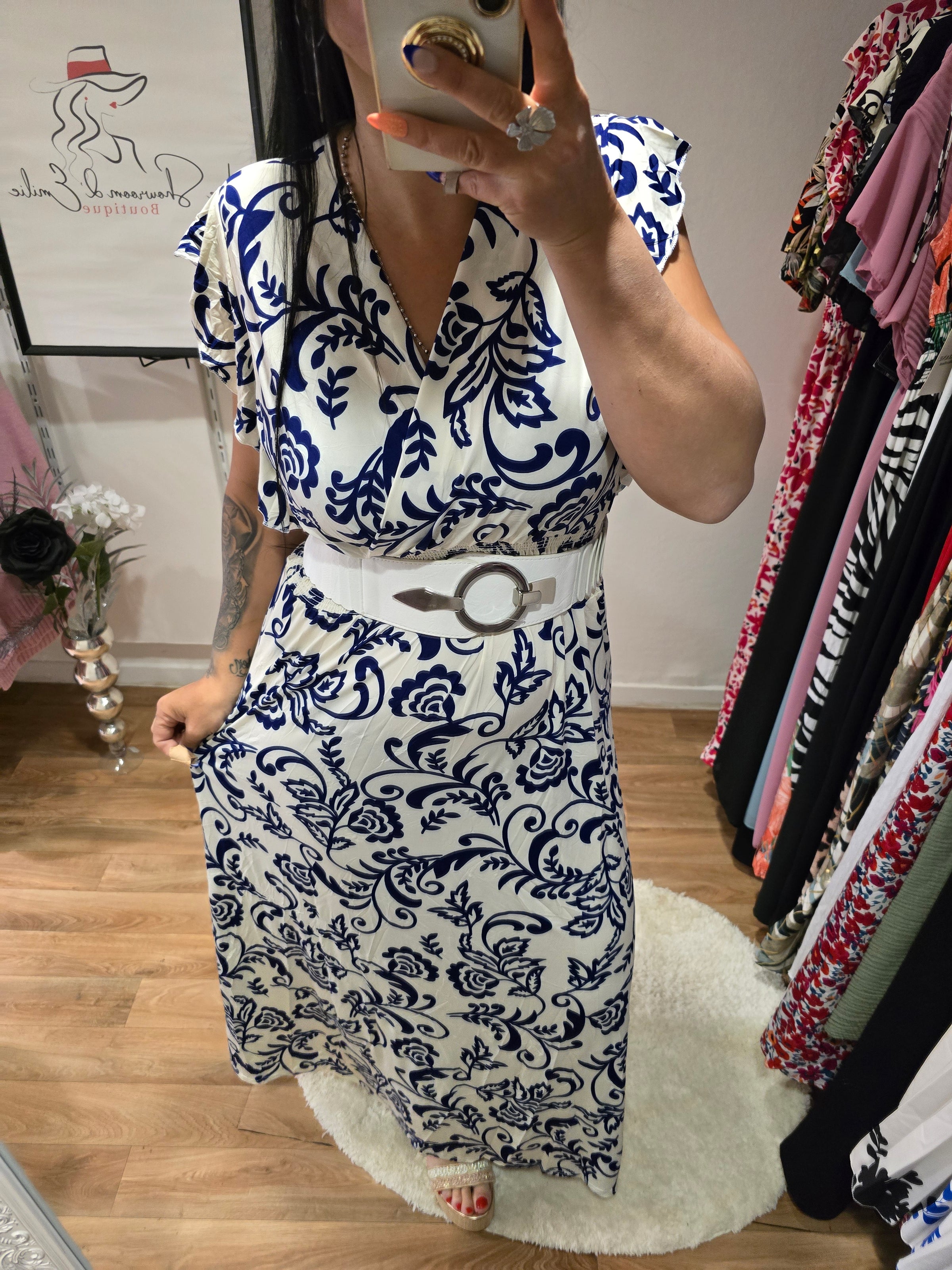 Robe taille magique CARYS bleu