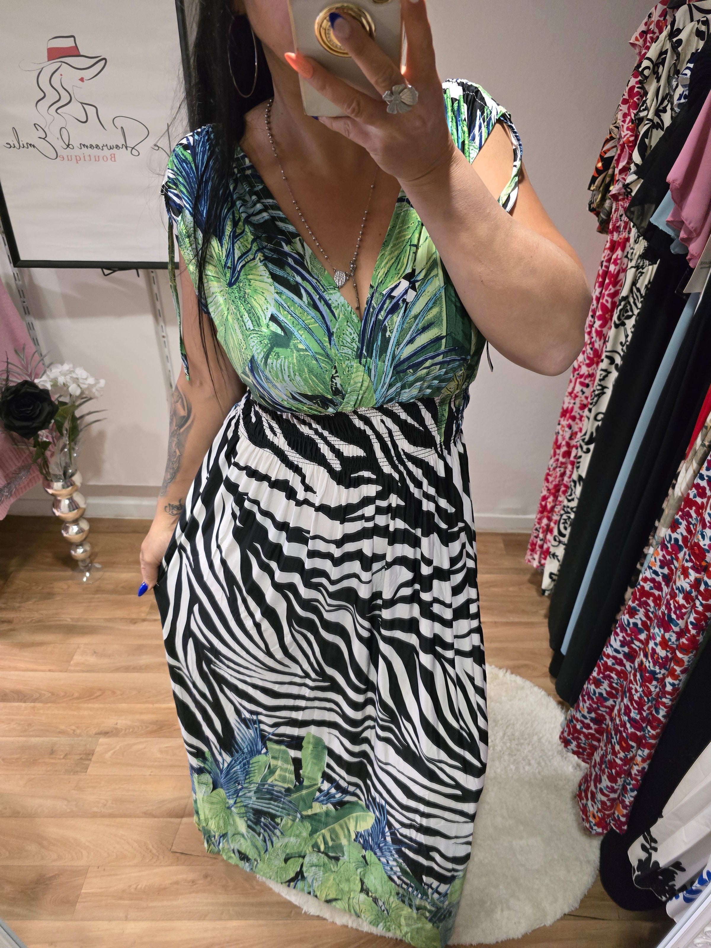 Robe taille magique ZÉLIANE verte