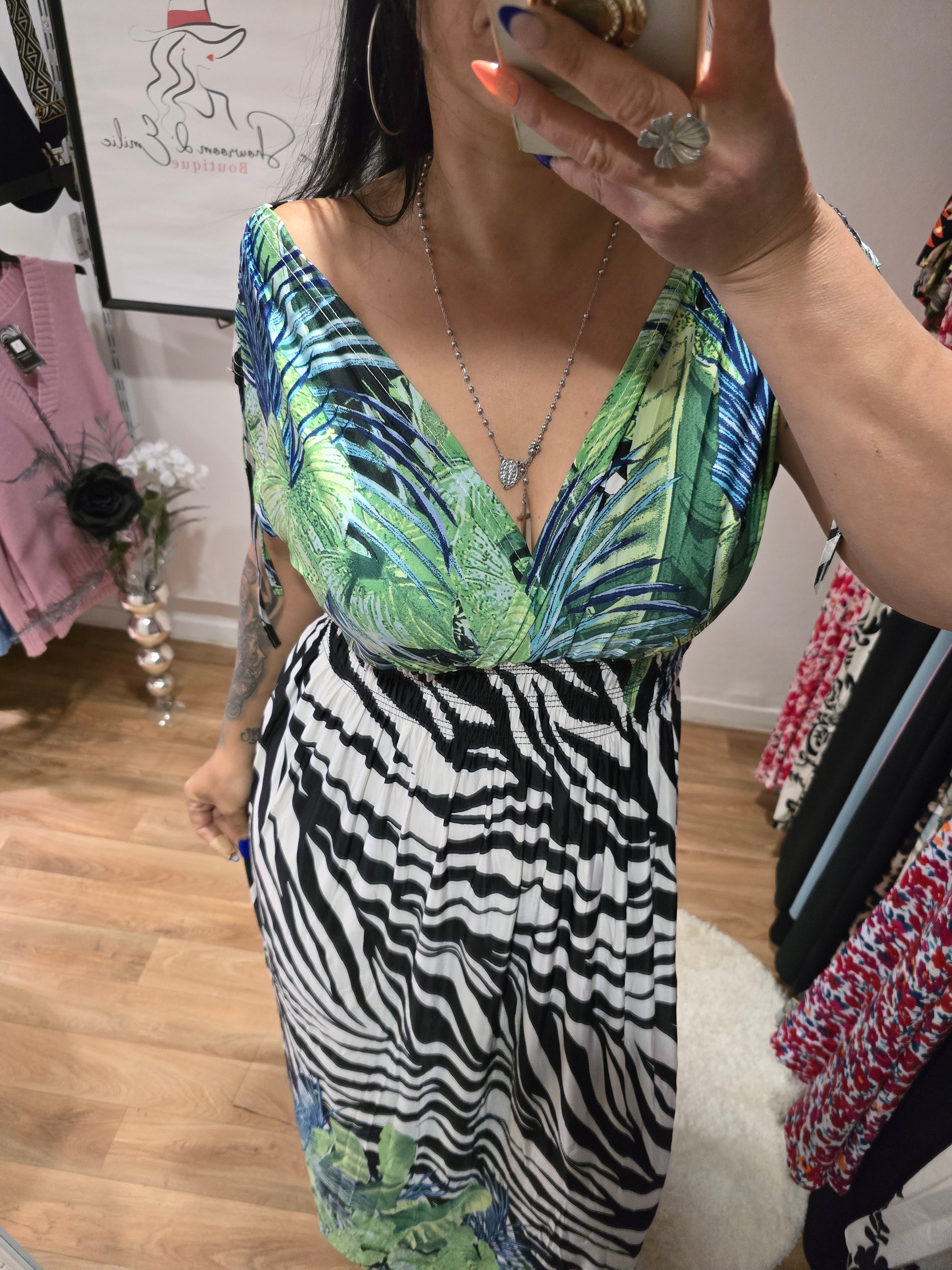 Robe taille magique ZÉLIANE verte