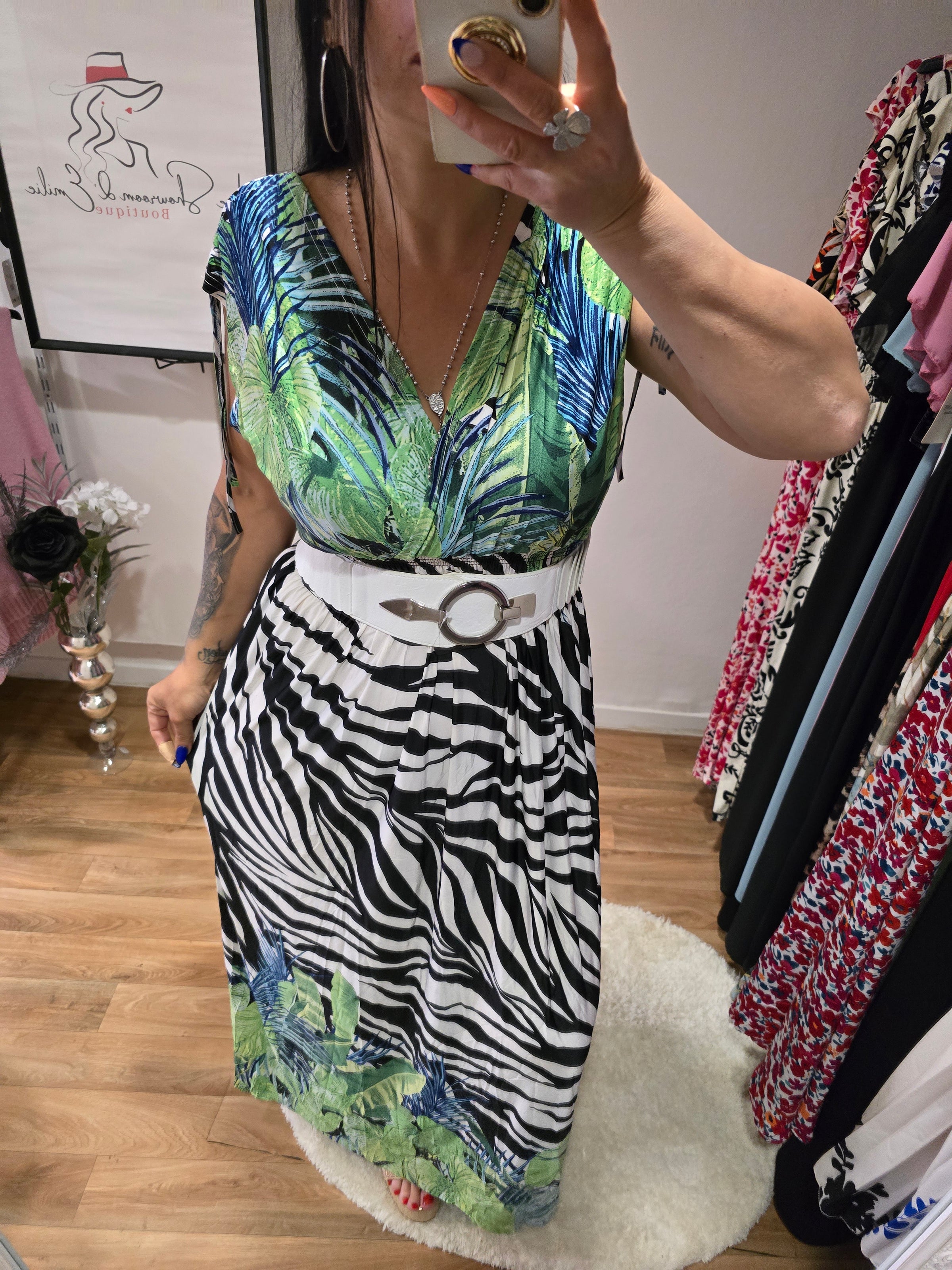 Robe taille magique ZÉLIANE verte