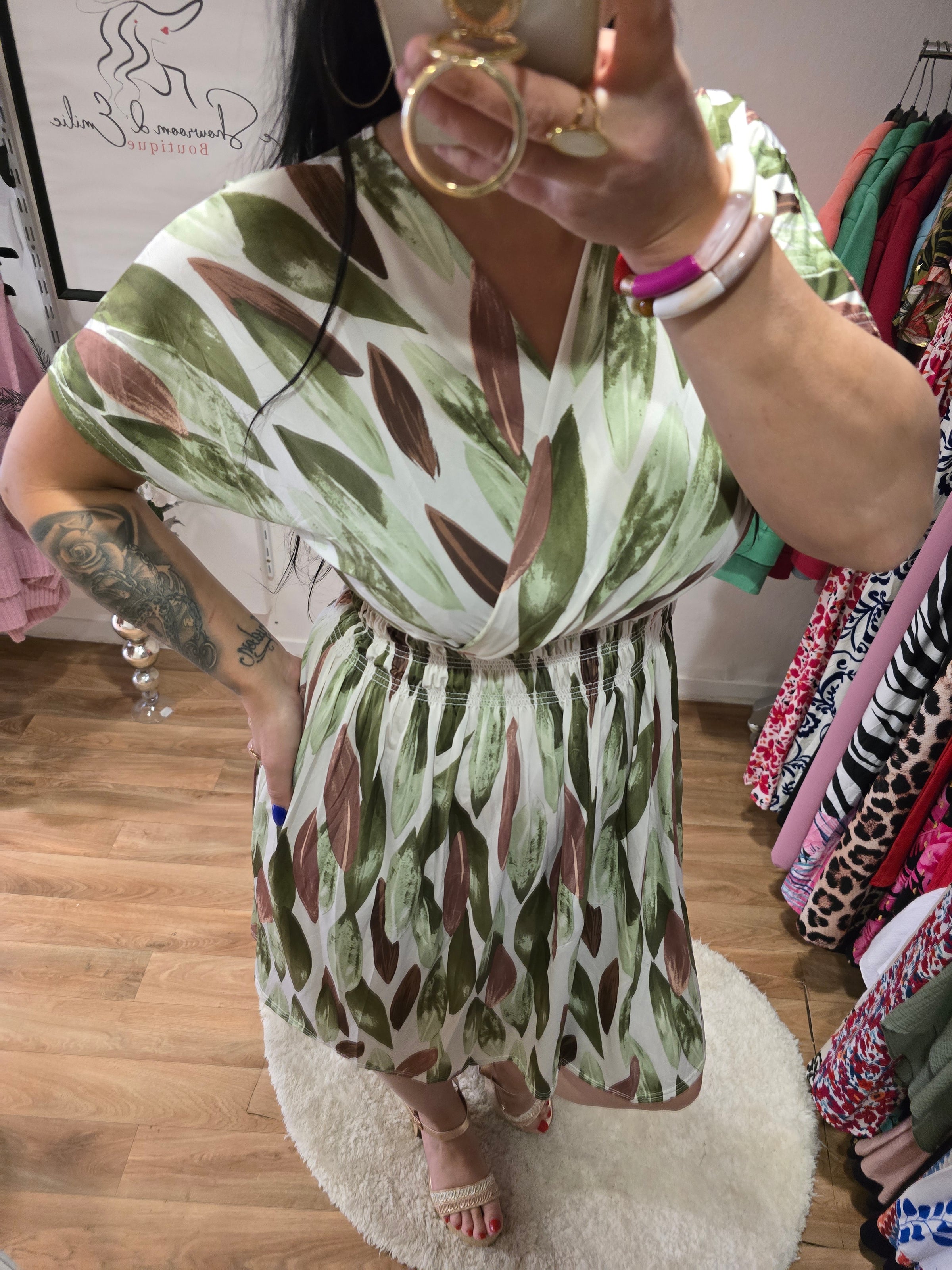 Robe taille magique ALBANE verte