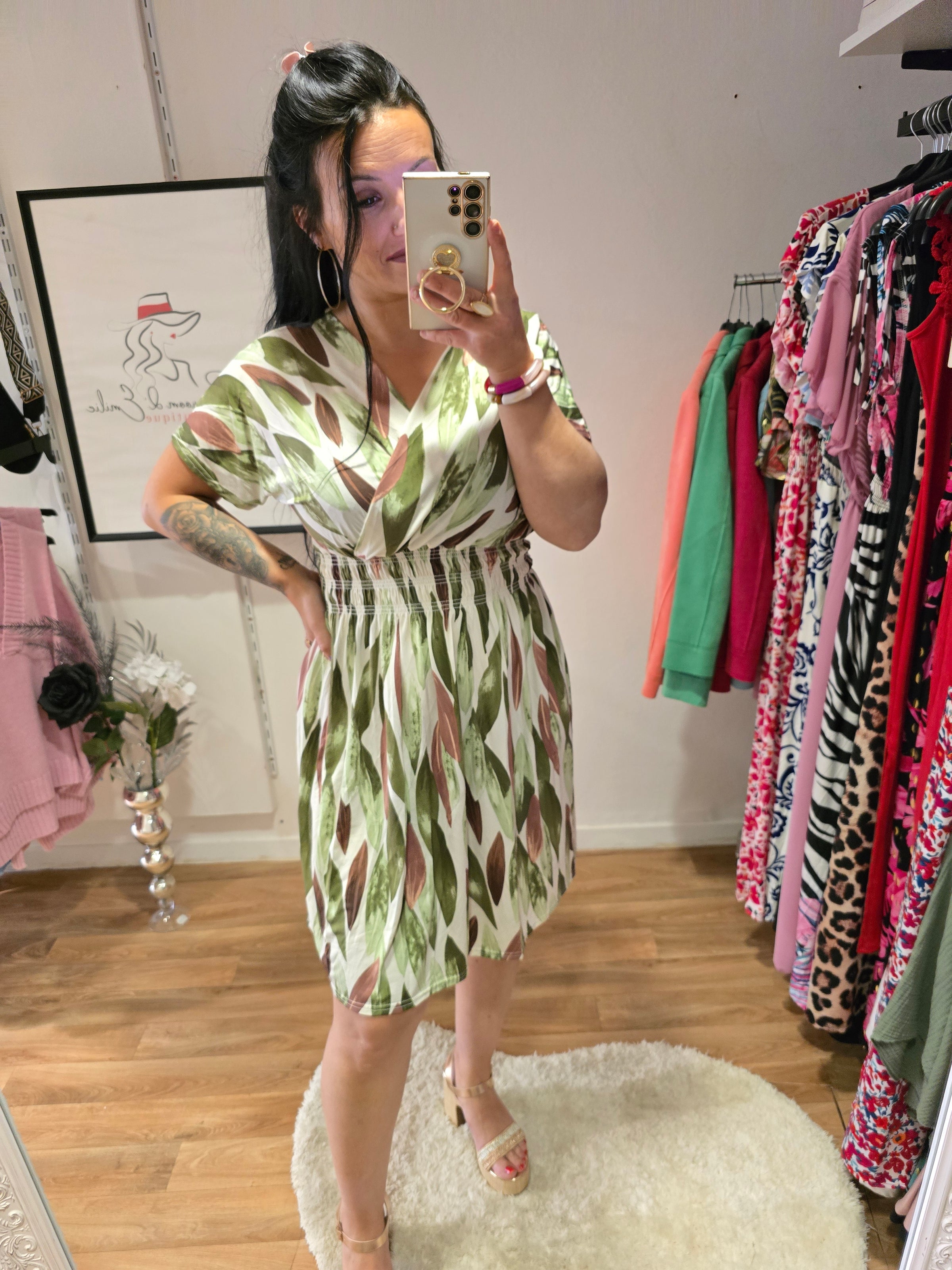 Robe taille magique ALBANE verte