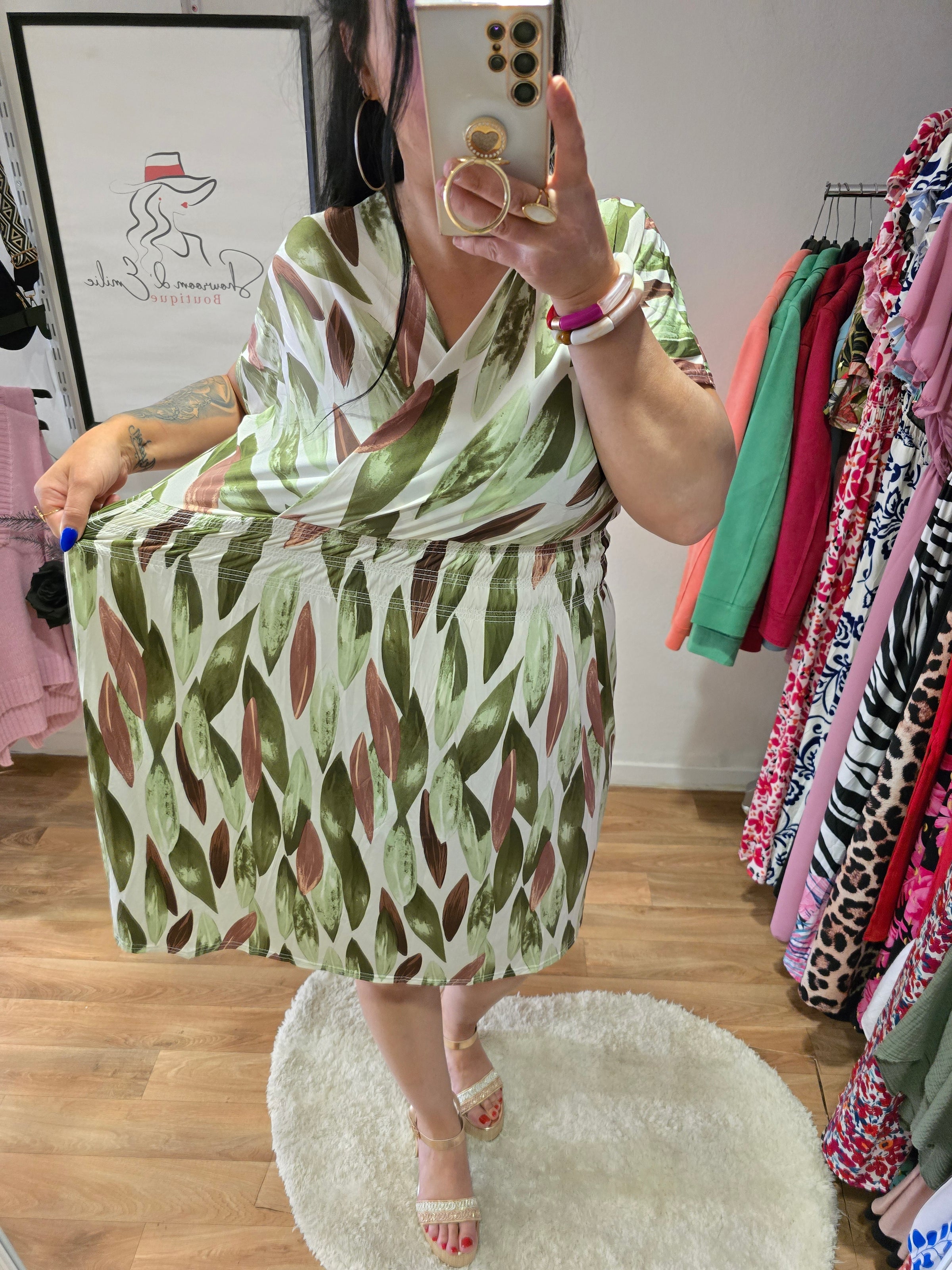 Robe taille magique ALBANE verte