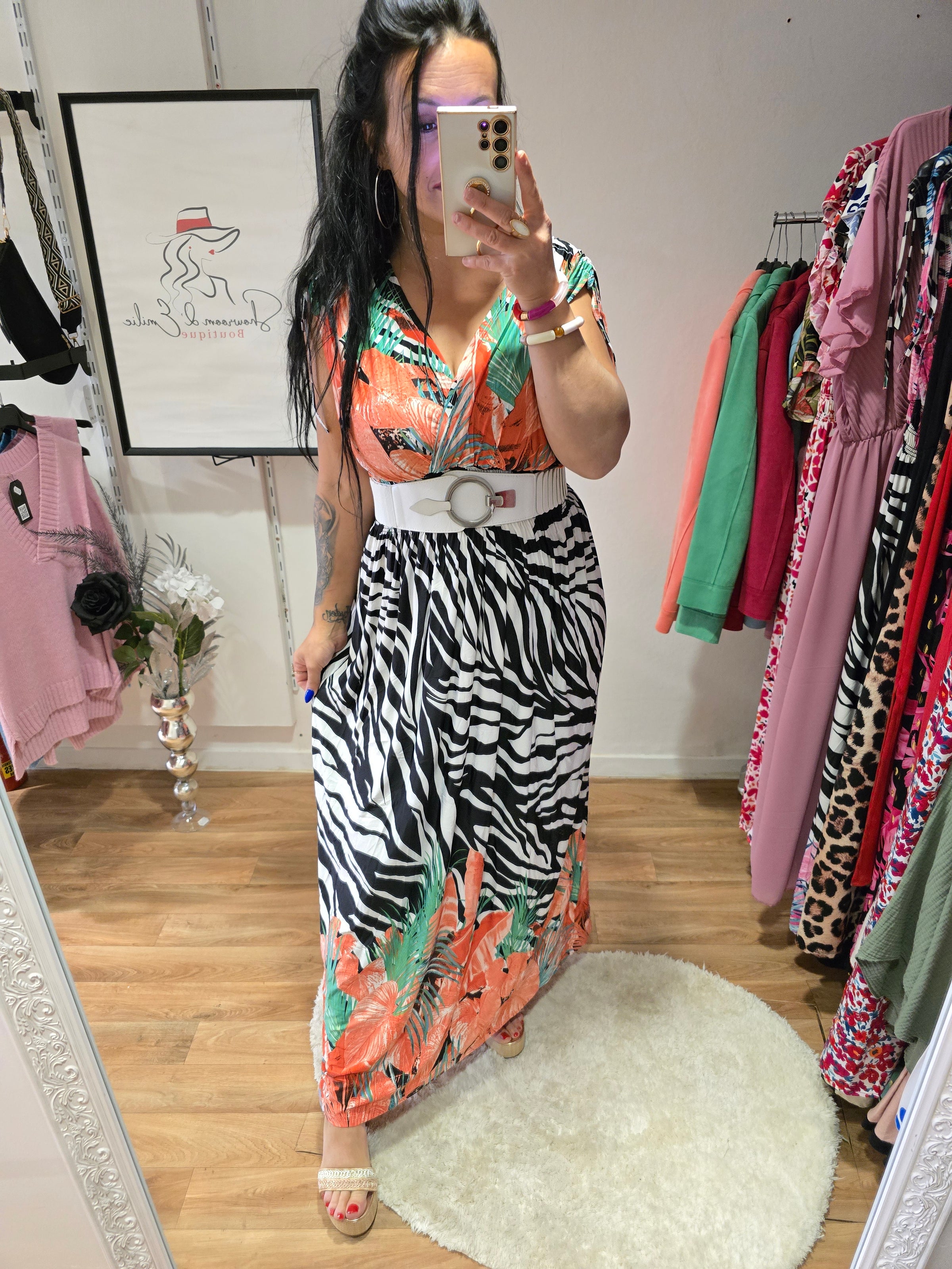 Robe taille magique ZÉLINE orange