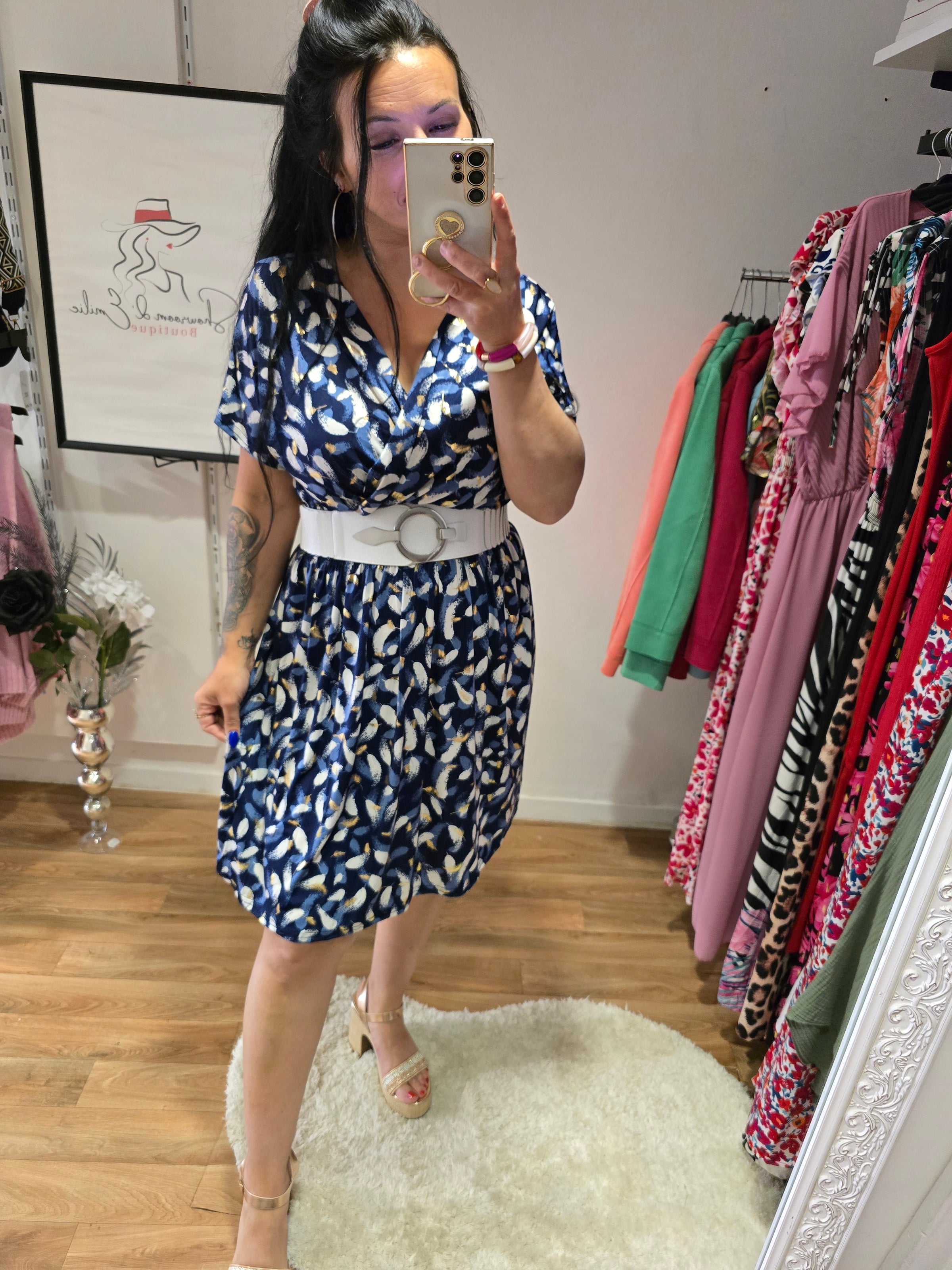 Robe taille magique ARIANE bleu