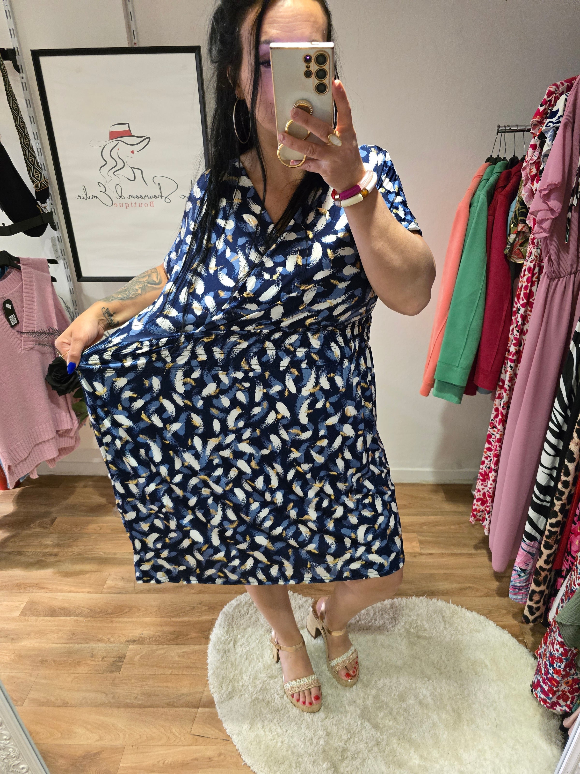 Robe taille magique ARIANE bleu