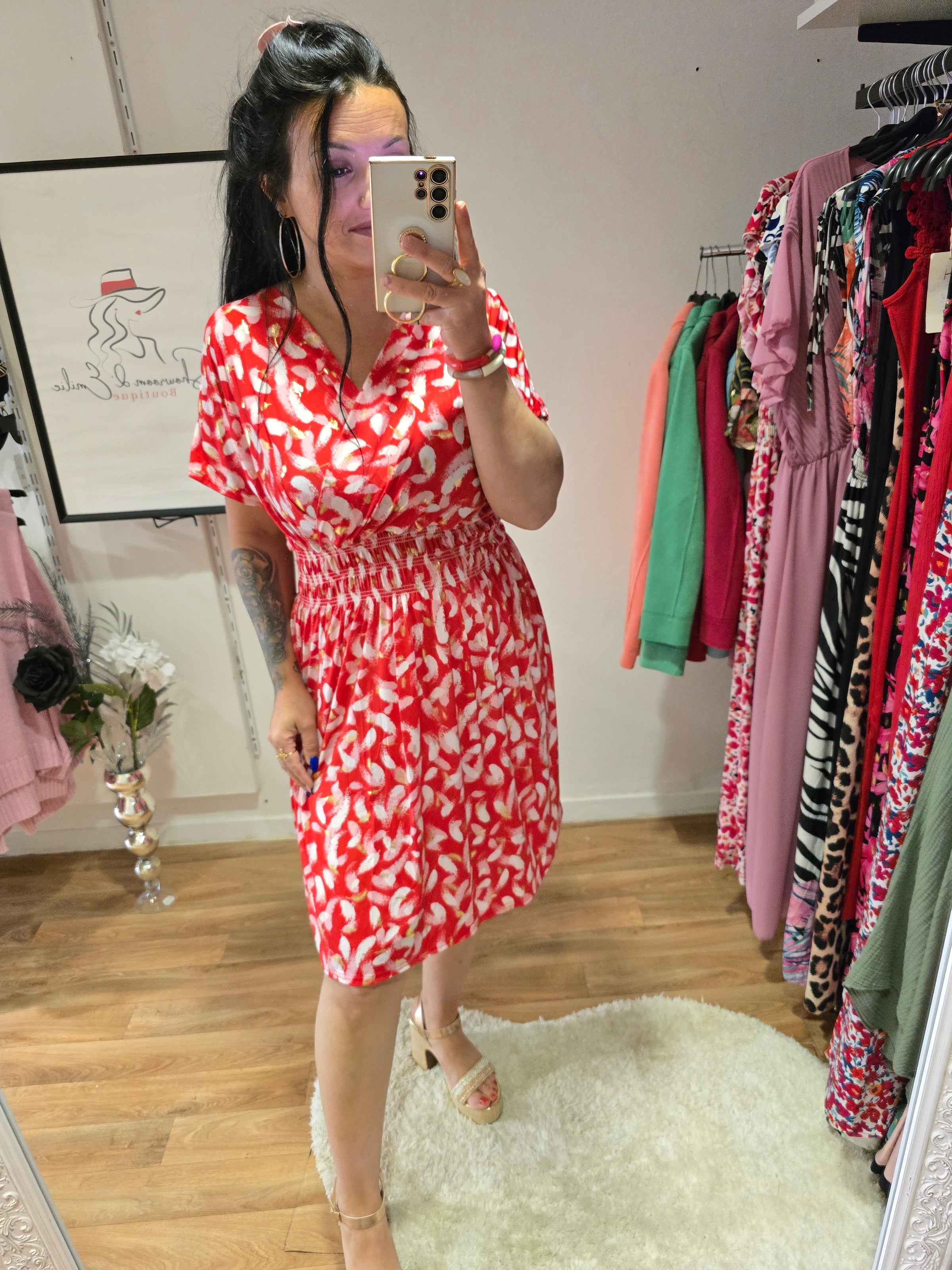 Robe taille magique ARIANE rouge