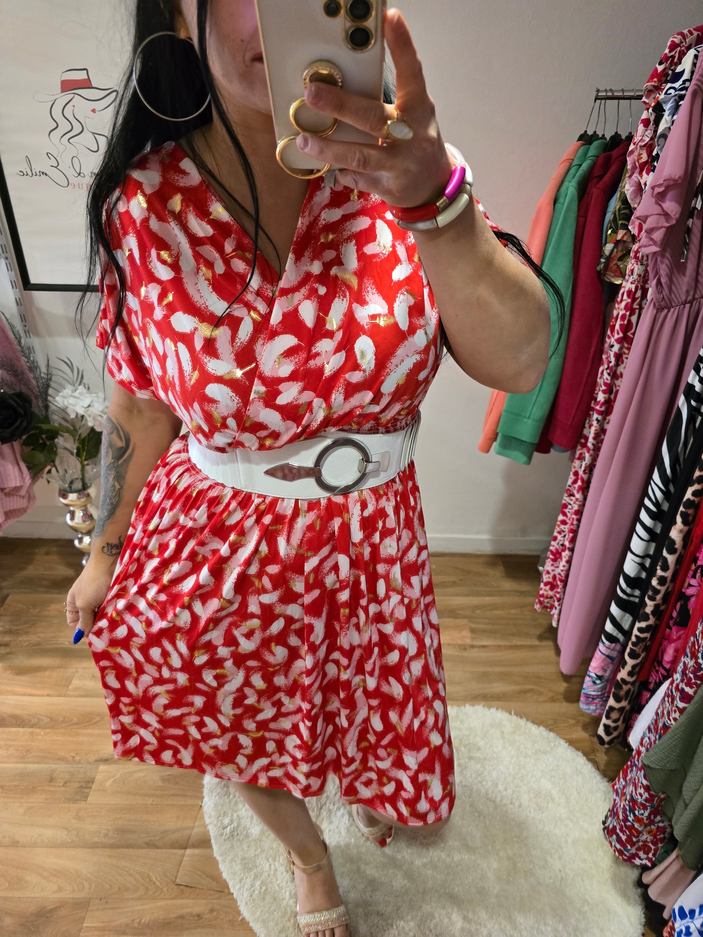 Robe taille magique ARIANE rouge