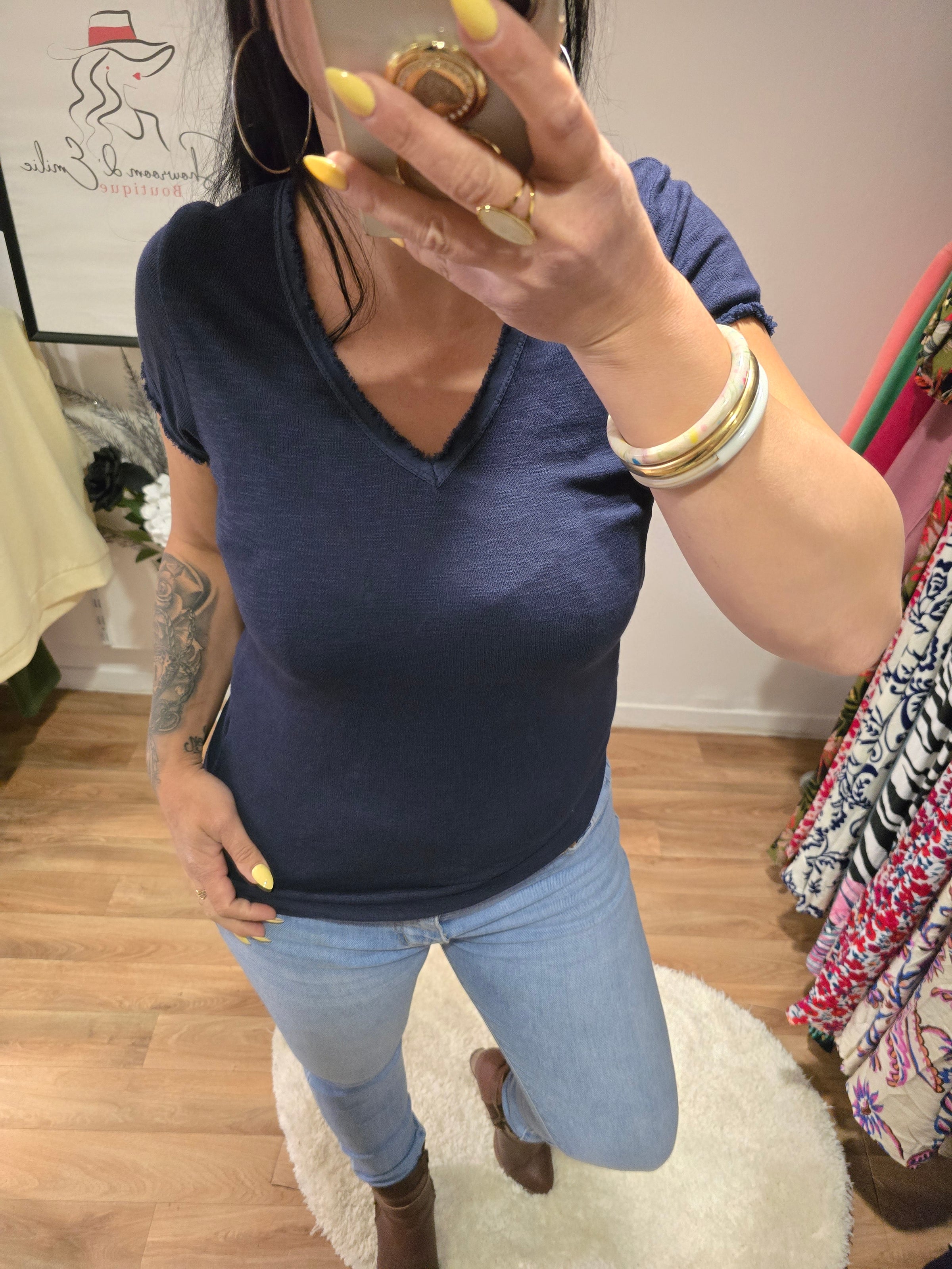 Top KAÏS bleu marine
