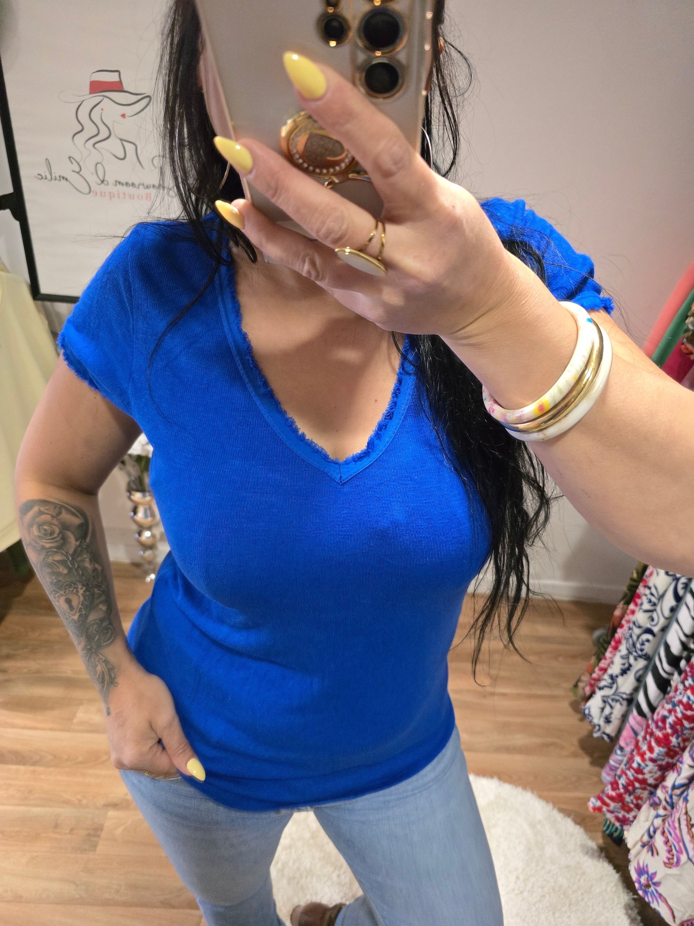 Top KAÏS bleu roi