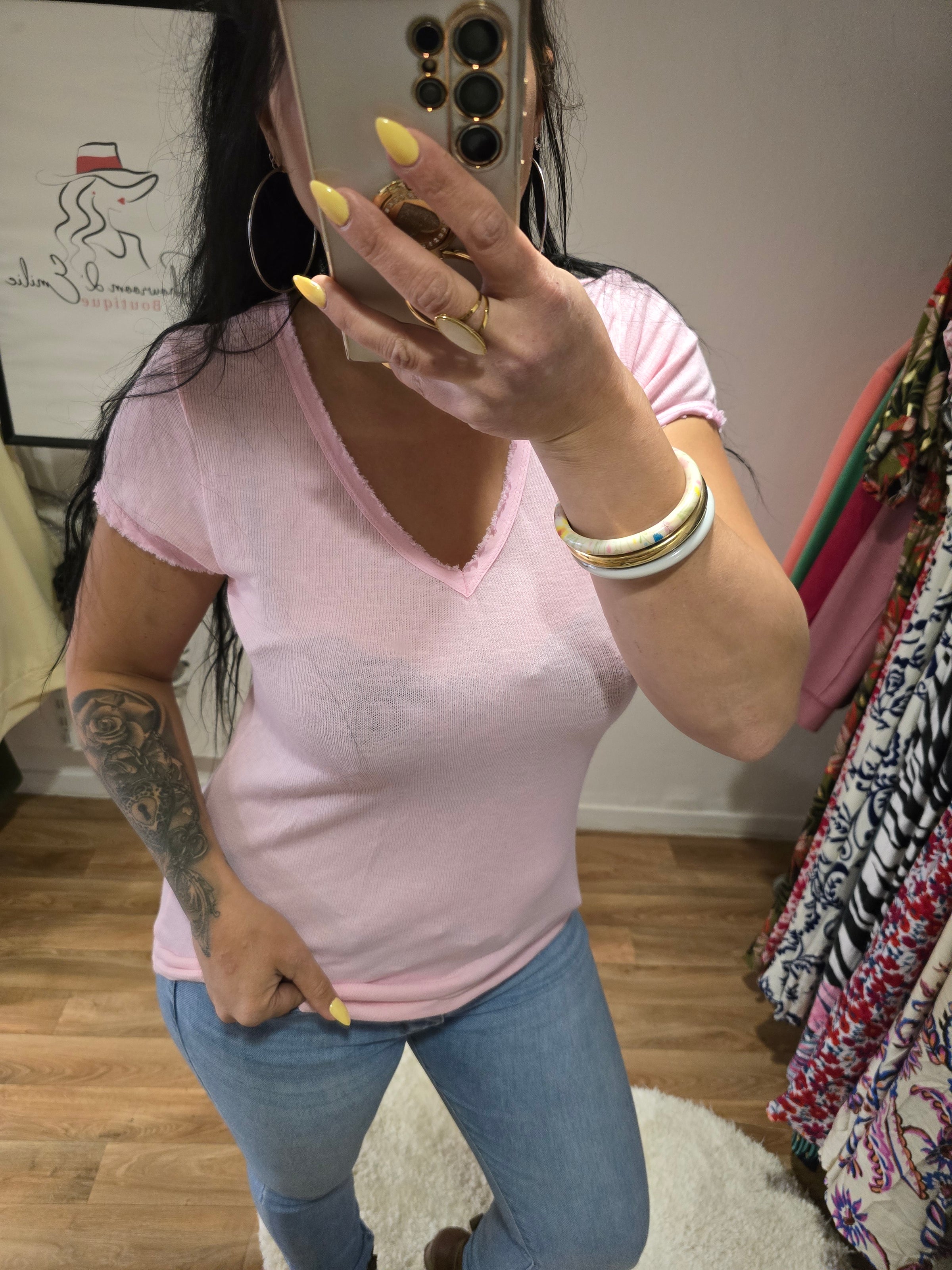 Top KAÏS rose clair