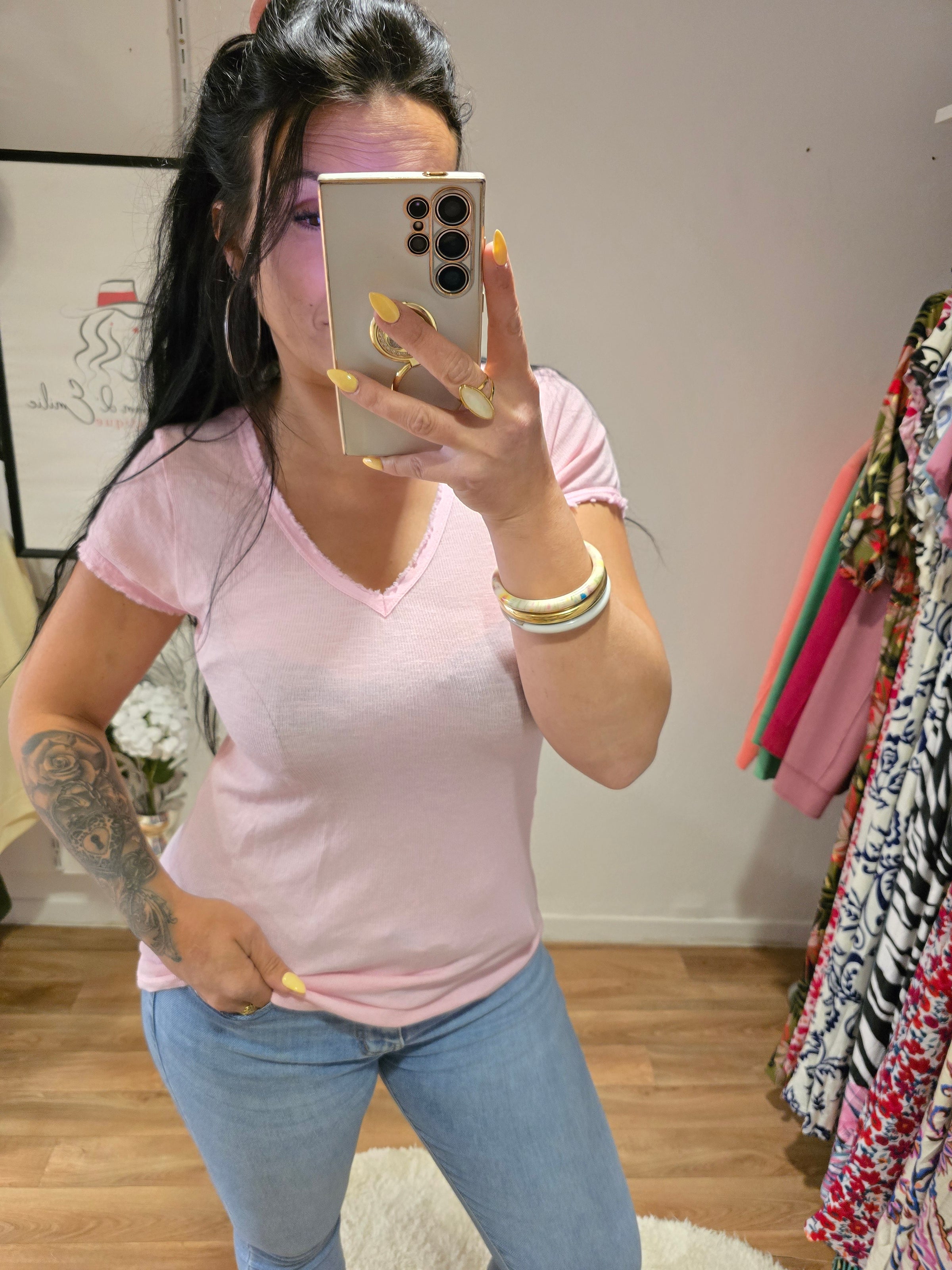 Top KAÏS rose clair