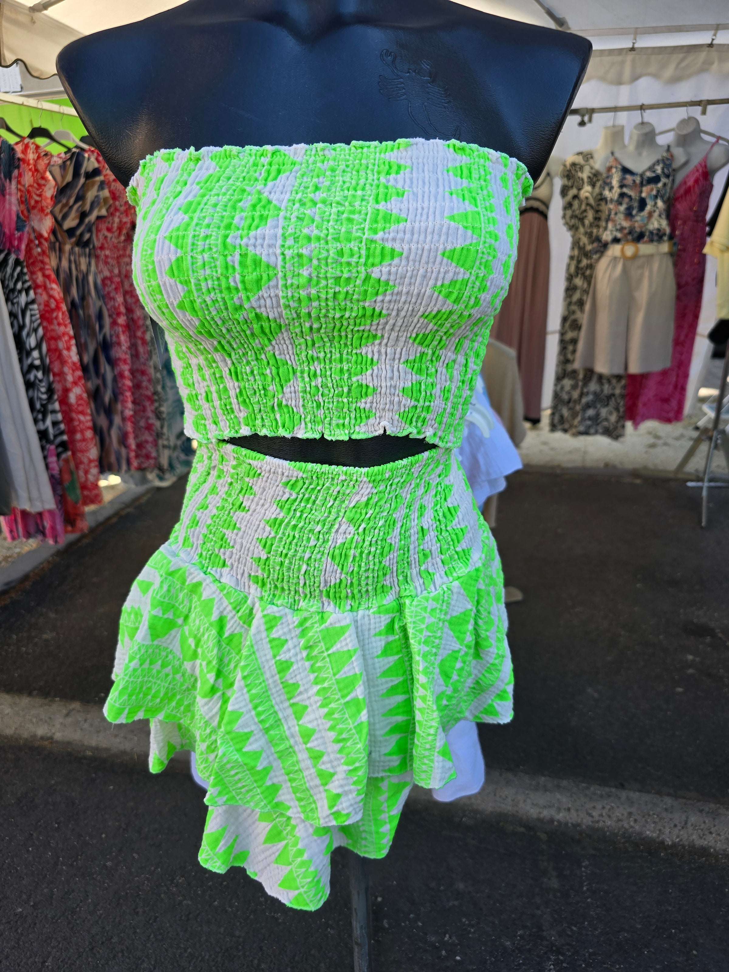 Ensemble bandeau + jupe LEO imprimé