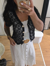 Gilet TIAGO manches courtes noir