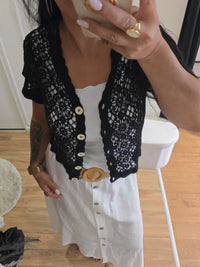 Gilet TIAGO manches courtes noir