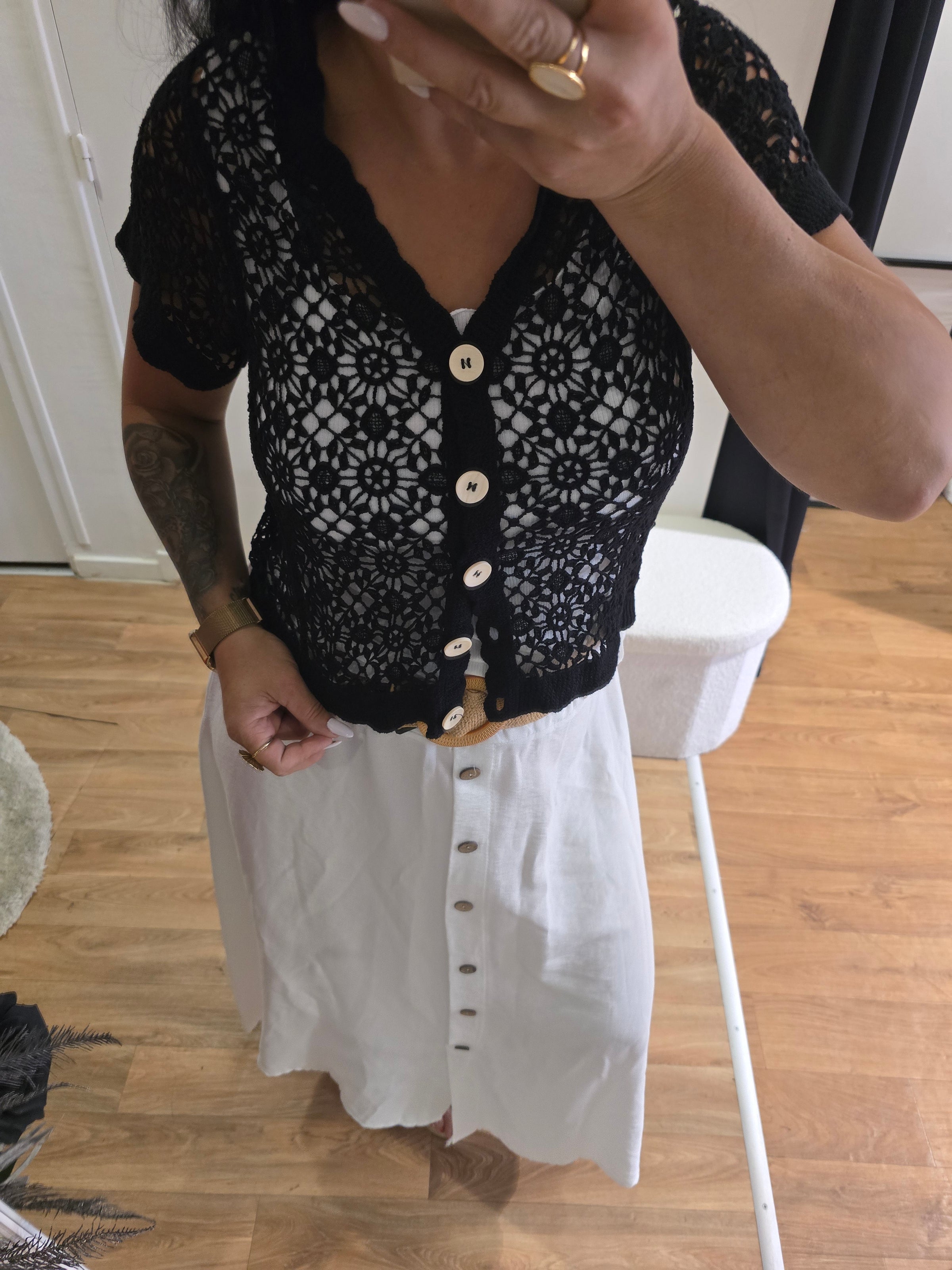 Gilet TIAGO manches courtes noir