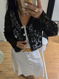 Gilet TIAGO manches longues noir
