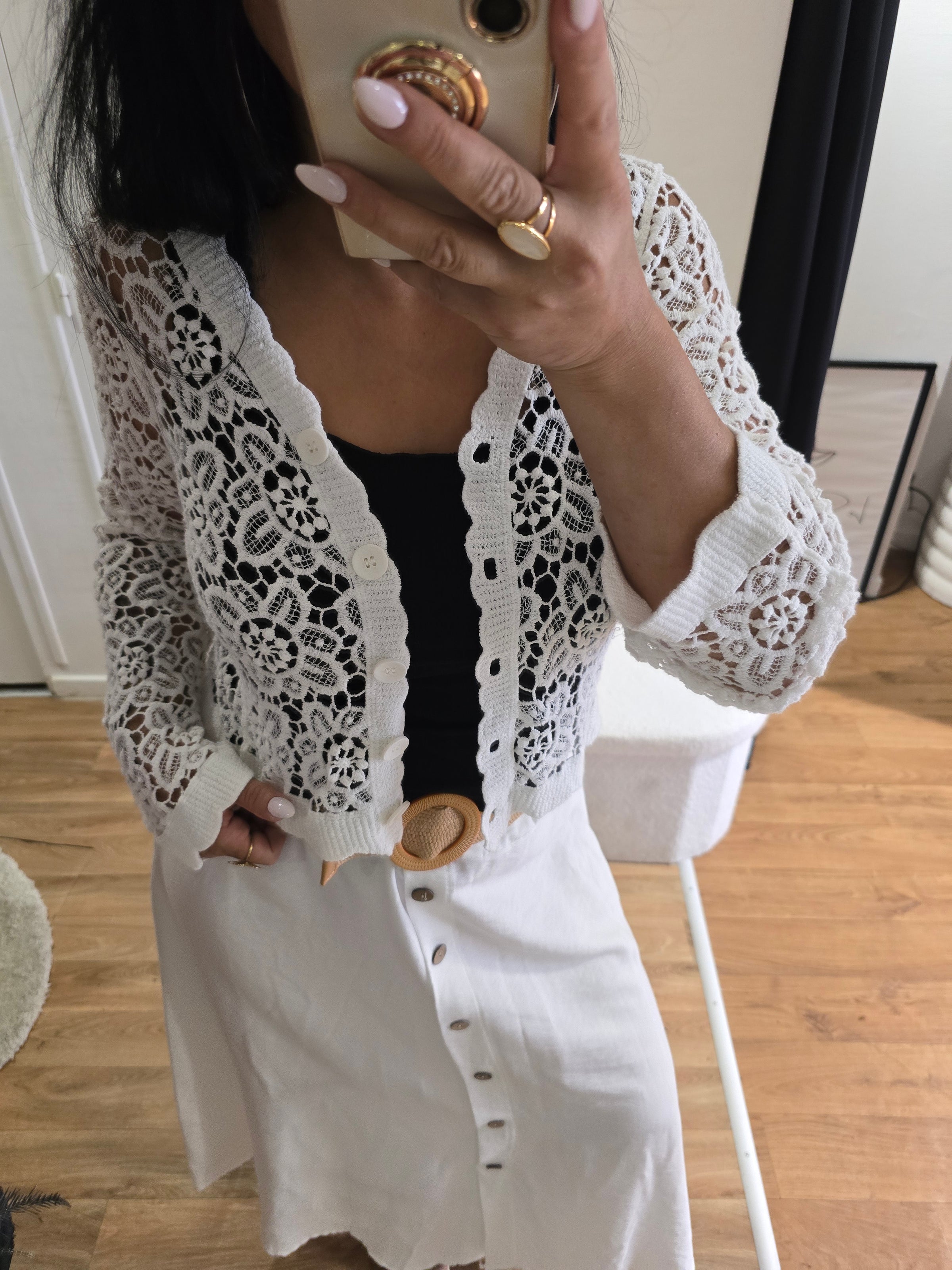Gilet TIAGO manches longues blanc