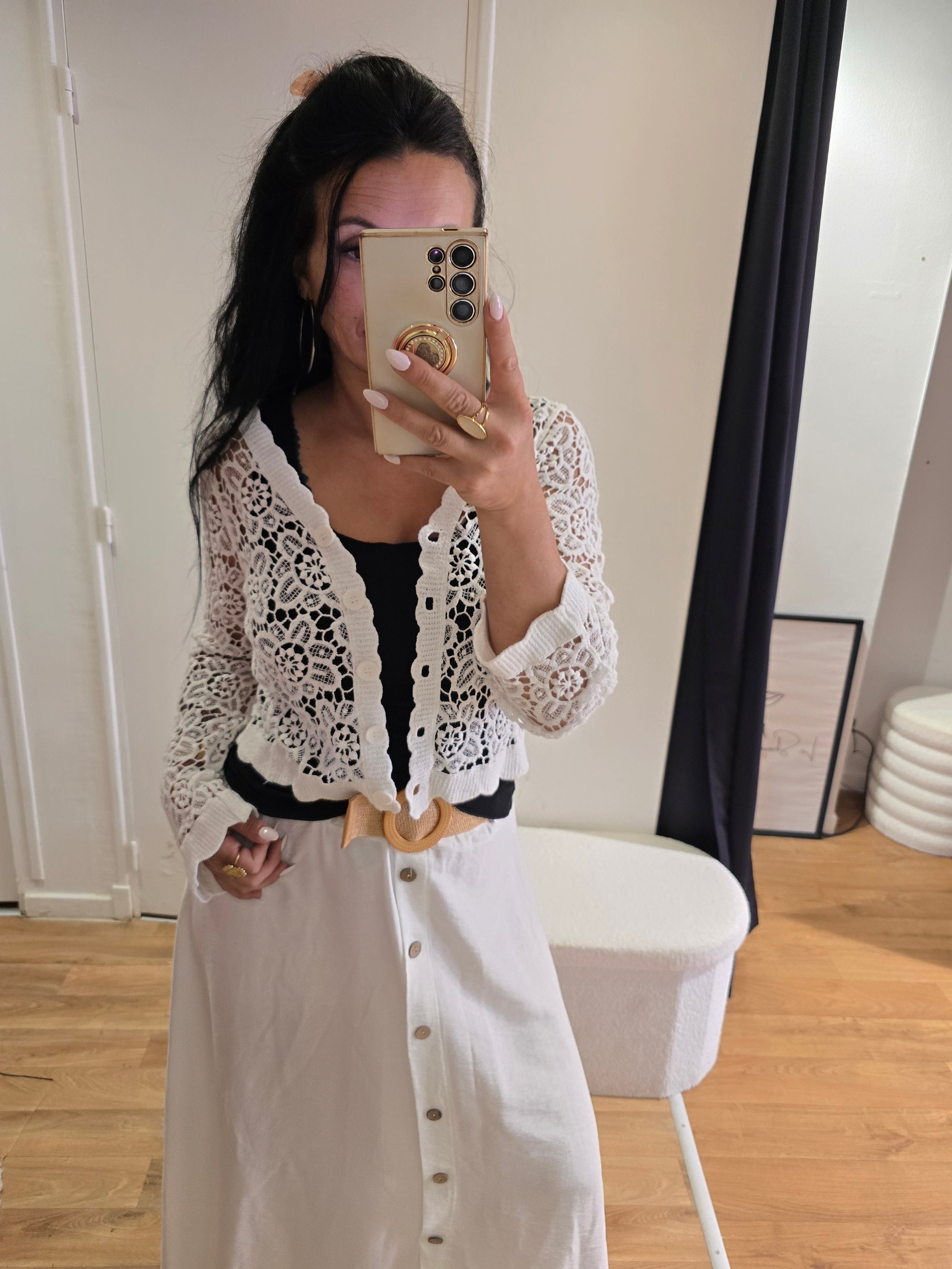 Gilet TIAGO manches longues blanc