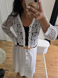 Gilet TIAGO manches longues blanc