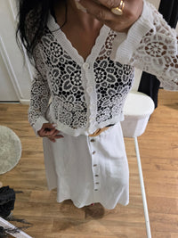 Gilet TIAGO manches longues blanc
