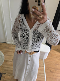 Gilet TIAGO manches longues blanc