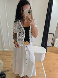 Gilet TIAGO manches courtes blanc