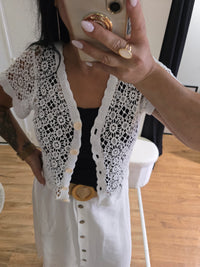 Gilet TIAGO manches courtes blanc