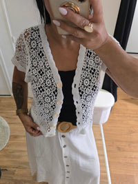 Gilet TIAGO manches courtes blanc