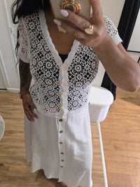 Gilet TIAGO manches courtes blanc