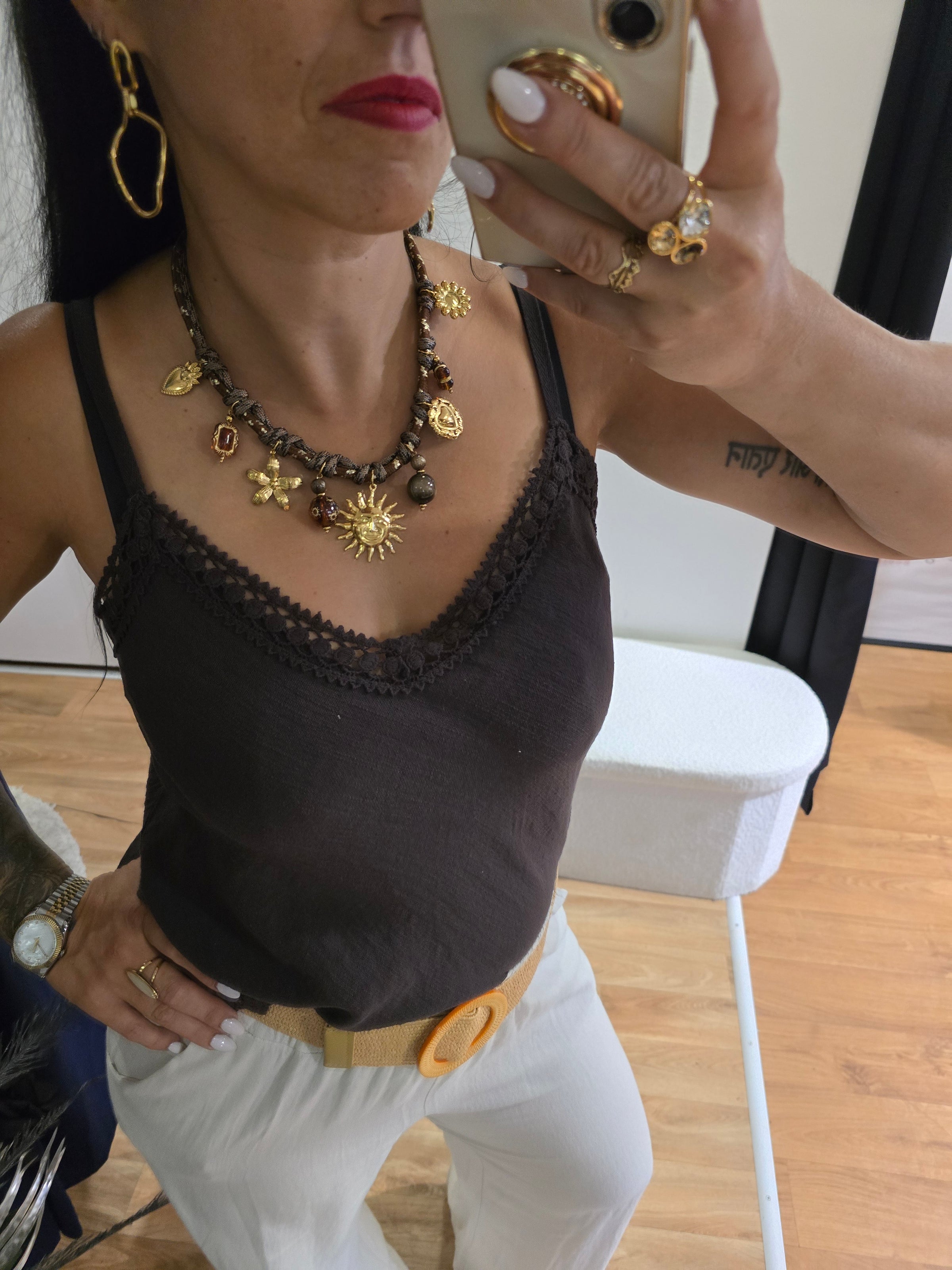 Collier SOLEIL MARRON