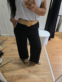 Pantalon en lin noir