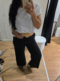 Pantalon en lin noir