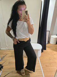 Pantalon en lin noir